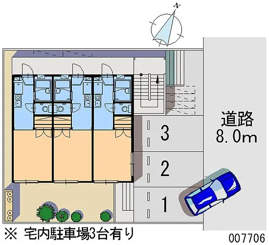 ★手数料０円★藤沢市石川　月極駐車場（LP）